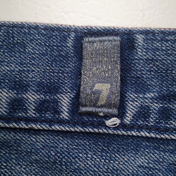 7 For All Mankind Slimmy Men's Size 30 Straight Leg Medium Wash Blue Jeans - Picture 10 of 16